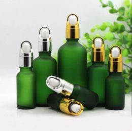 Storage Bottles 5ml Green/blue/brown/clear Glass Bottle Gold Silver Basket Lid White Black Bulb Essential Oil Serum Moisture Liquid Skin