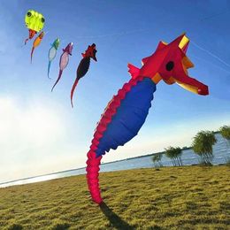 Kite Accessories Free delivery of seahorse kit adult soft kit serial flight outdoor toy impenetrable kit hanging wind kit dragon kit WX5.21