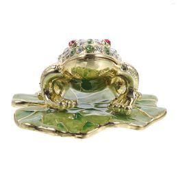 Jewelry Pouches Frog Box Boxes Desktop Adornment Creative Case Bracelet Alloy Storage Container Organizer Holder Travel Trinket