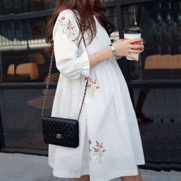 Clothing China Floral Dress Cotton Loose for Pregnant Women Clothes Casual Pregnancy Maternity L2405