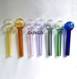 4inch 6inch Colourful Pyrex Glass Oil Burner Pipe glass tube smoking pipes tobcco herb glass oil nails Water Hand Pipes Smoking Acc3129999