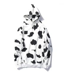 Mens 2020 Harajuku Hoodies streetwear Sweatshirts men Cow Print Hooded Pullover Hip Hop Hoodie Casual Autumn Loose Sweatshirt13595752