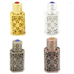 Storage Bottles E74C Perfumes Empty Vintage 3ml Bottle Refillable Travel Portable Decorative For Essential Oil