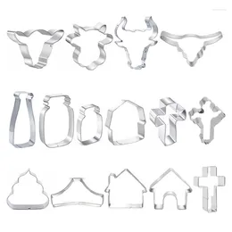 Baking Moulds Stainless Steel Biscuits Cutters Cartoon Animals Shaped Cookie DIY Utensil Cutting Mould For Dropship