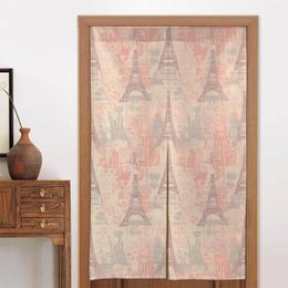 Curtain Romantic Eiffel Tower Door Bathroom Partition Curtains Noren Living Room Kitchen Entrance Doorway