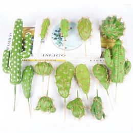 Decorative Flowers 1Pc Pvc Artificial Cactus Green Fake Plants For Desktop Decor Birthday Baby Shower Party Decorations Supplies