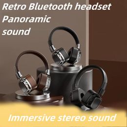 Retro Headset Wireless Bluetooth Headset With Heavy Bass Cancelling High Sound Quality