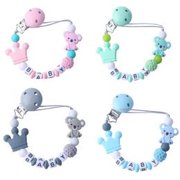 Pacifier Holders Clips# Koala pacifier chain holder baby pacifier clip chewing toy dummy clip silicone pacifier clip baby pacifier clip for baby pacifiers d240521