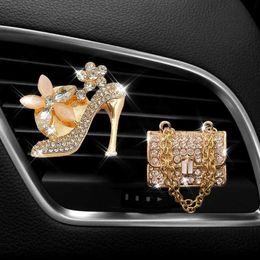 Car Air Freshener Inlay Water drill Girls Purse High Heel car Air conditioning outlet perfume car perfume car interior accessories car fragrance T240521