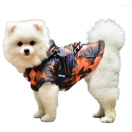 Dog Apparel Camouflage Pattern Backpack Decorative Back Snow Opening Design Pet Clothing Teddy Clothes