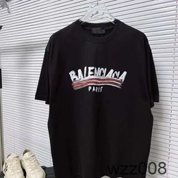 Designer's seasonal new American hot selling summer T-shirt for men's daily casual letter printed pure cotton topWN9D
