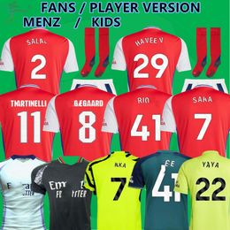 Fans Player version SMITH ROWE RICE soccer jerseys HAVERTZ G. JESUS SAKA 2024 2025 ODEGAARD MARTINELLI SALIBA ARSen 23 24 25 football shirt Men Kids 3XL 4XL