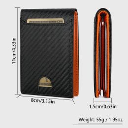 Men's RFID-shielded Credit Card Wallet, Simple Ultra-thin Folding Money Clip