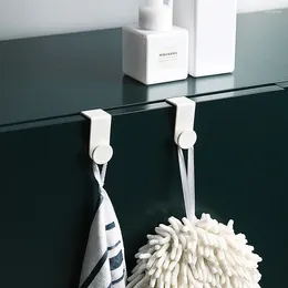 Hooks 1pcs Japanese Cabinet Door Hook White Multifunctional Plastic Hanger Household Supplies Kitchen Bathroom Back