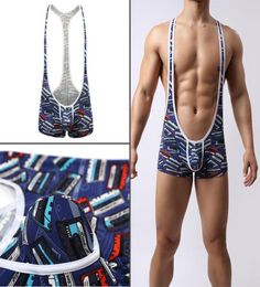 Men Undershirts Sexy Mankini Swimsuit Uconvex Leotard Pouch Bodysuits Shorts Sports Underwear Sleep Wear Gay Wrestling Singlet Ju2977838