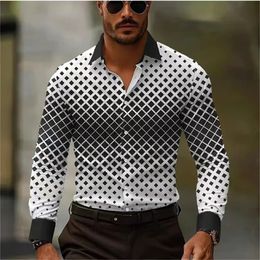 Business Casual Mens Shirts Formal Fall Winter Spring Summer Lapel Long Sleeve Shirts Soft and Comfortable Mens Clothing 240517