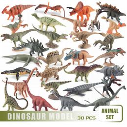 Novelty Games Simulation mini dinosaur set Triceratops Stegosaurus Diplodocus Torosaurus model toys Y240521