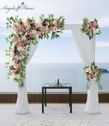 Decorative Flowers Wreaths 5Pcset Creative Artificial Flower Row Arrangement Centrepiece Ball Party Wedding Arch Backdrop Decor4408425