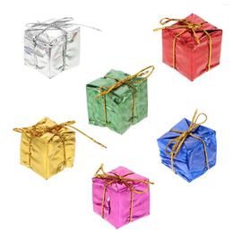 Decorative Figurines 72 Pcs Christmas Gift Bag Props Creative Pendants Laser Xmas Tree Hanging Ornament Pvc