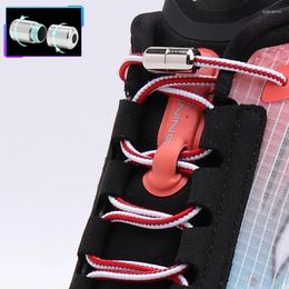 Shoe Parts Colourful No Tie Laces Round Shoelaces For Sneakers Elastic Without Ties Kids Adult Quick Lace Rubber Bands