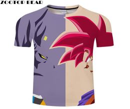 Watching Cartoon Goku 3D Print Men tshirt Casual Summer 2019 New tshirt Short Sleeve Male Drop Ship3405774