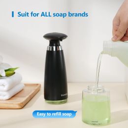 Automatic Soap Dispenser Touchless, 350ml Battery Operated with Adjustable Soap Volume Infrared Sensor for Home Kitchen, White