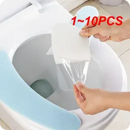 Toilet Seat Covers 1-10PCS Universal Cover Soft Cartoon Washable Cushion WC Sticky Pad Bathroom Warmer Lid