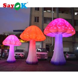 SAYOK 1m2m4m5mH Full Printing Colored Giant Inflatable Mushroom Decorations for Theme Park Event Party Stage 240521