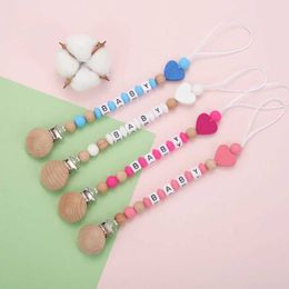 Pacifier Holders Clips# New baby custom name pacifier clip tooth toy food grade baby teeth dummy chain chewing newborn gift free of bisphenol A d240521