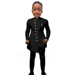 Fashion Suit for Boys Wedding Tuxedo Indian Style Jacket Pants 2 Pieces Slim Fit Kids Fashion Party Dress Child Clothes 240521