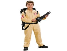 Movie theme Ghostbuster cosplay kids halloween costume suitable 39 years child jumpsuit cloths G09258551235