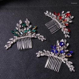 Hair Clips Handmade Crystal Rhinestone Comb Hairpin Wedding Accessories Bridal Jewellery Trendy Head Ornaments Bride Headdress