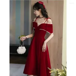 Party Dresses Harajpee Toast Attire Bride 2024 Wedding Certificate Collection Sexy Slimming High End Evening Dress Women Vestido