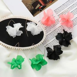 Stud Earrings Fashion Flower Bohemia Handmade Petal Dangle Vintage Resin Long Drop For Elegant Women Gifts Jewellery