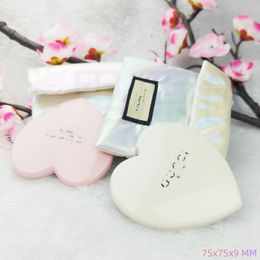 Make up Compact Mirrors Portable acrylic love pink white heart shaped G letters mirror Handheld makeup mirror with brand case bag pouch bags