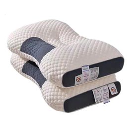 Cervical Orthopedic Neck Pillow for Sleeping Cotton Soybean Fiber Filler Bed Head Cushion Comfortable Travel SPA Massage Pillow 240521