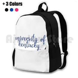 Backpack University Of Outdoor Hiking Waterproof Camping Travel College Uk Wildcat Wildcats Sorority Blue White