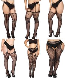 Large Big Ps Size Fat Womens Oversize Fishnet Black Stockings Open Crotchless Body Tight Pantyhose Exotic Sexy Erotic Lingerie 2205059717086