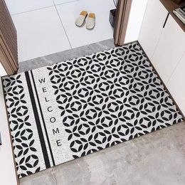 Creative Cuttable Pvc Floor Mat Scandinavian Home Silk Circle Foot Mat Bathroom Kitchen Household Door Mat