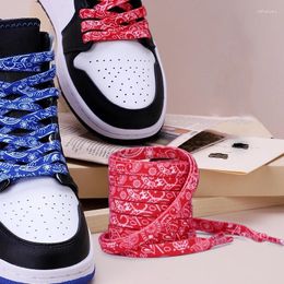 Shoe Parts Cashew Flowers Rubber Shoelaces Women Men Colorful Flat Laces For Sneakers Sports Basketball Lace 120/140/160cm Accessories