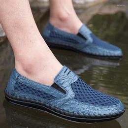 Casual Shoes Sports For Men's 2024 Summer Mesh Breathable Handmade With Flat Bottoms Anti-skid And Comfortable Water