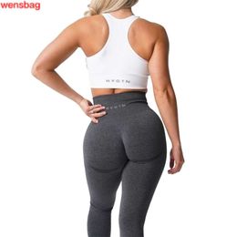 Yoga Outfit NVG Speckled Seamless Lycra Spandex Leggings Women Soft Workout Tights Fiess Outfits Pants High Waisted Gym Wear