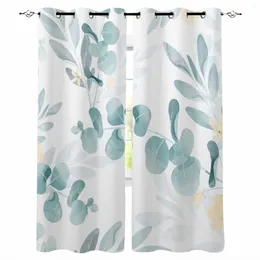 Curtain Flowers Plants Flower Watercolors Summer Curtains For Windows Drapes Modern Printing Living Room Bedroom