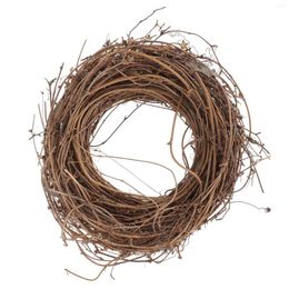 Decorative Flowers Smilax Rattan Soil Decor Festival DIY Halloween Decorations Indoor Pendant Wreath Accessory Wood Strip Natural Frame