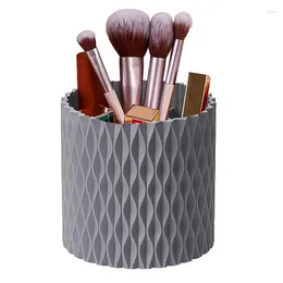 Storage Bottles Pencil Holder For Desk 360 Rotating 5 Grid Pen Multi-Purpose Cosmetics Brushes Solution Eyeliner And