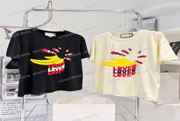 22ss Men Women Designers TShirts tee Banana LOVED print short sleeve Man Crew Neck paris Fashion Streetwear Black white XSL2029010