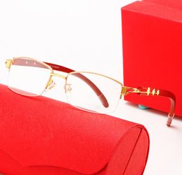 womens men sunglasses glasses designer eyeglasses wooden legs eyewear transparent lens full frame brand original box lunette sunglasses for women9443109
