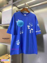 AA Brrubury Fashion Outfits T Shrits Mens Womens Summer New High Quality Printed Tees New Print Rose Sleeve Edge Short Sleeve Womens T-shirt Mens