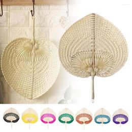 Decorative Figurines Summer Cooling Fan Pure Natural Handmade Diy Bamboo Wedding Decoration Shaped Woven Artificial Home Heart Y5i3