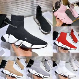 2024 Balencigaa BB Designer Running Shoes Sock Shoes Speed Runner Trainers Lace up Trainer Women Men Runners Sneakers Fashion Socks Boots Stretch Knit Sneaker S UVCQ